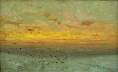 The Courgent Plain after Snowfall by Antoine Chintreuil